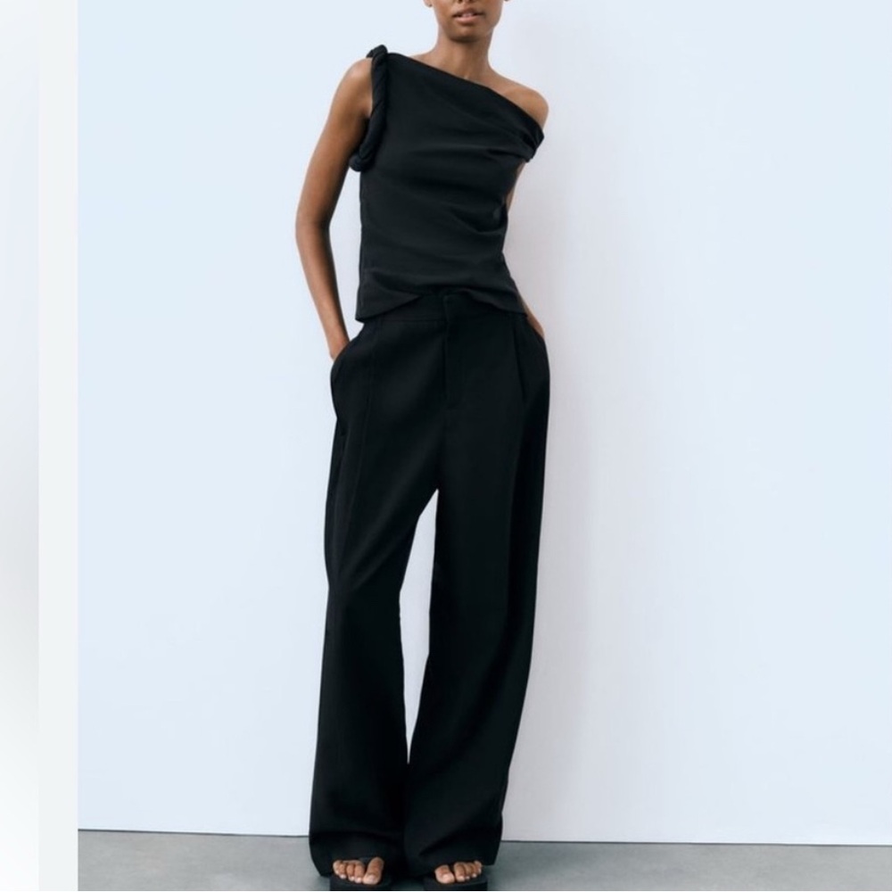 ZARA BLACK LINEN TROUSERS 💘